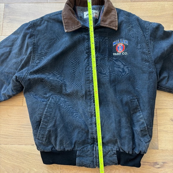 M.A. Klein Blanket Lined Jacket Men's Large Gray Canvas Millers Paint Logo - Picture 6 of 10